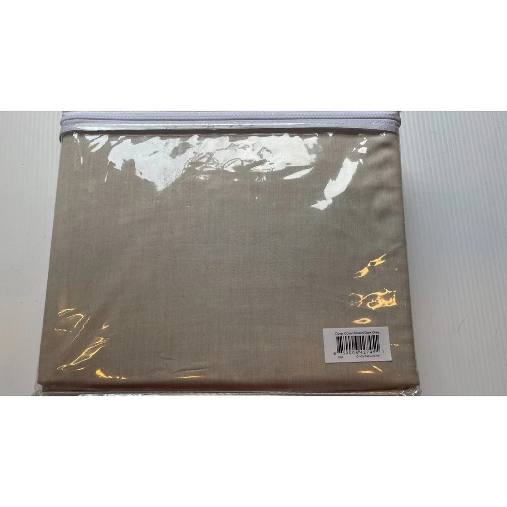 Buffy Dark Grey Eucalyptus Tencel Lyocell Full Queen Size Duvet Cover Gray NIP